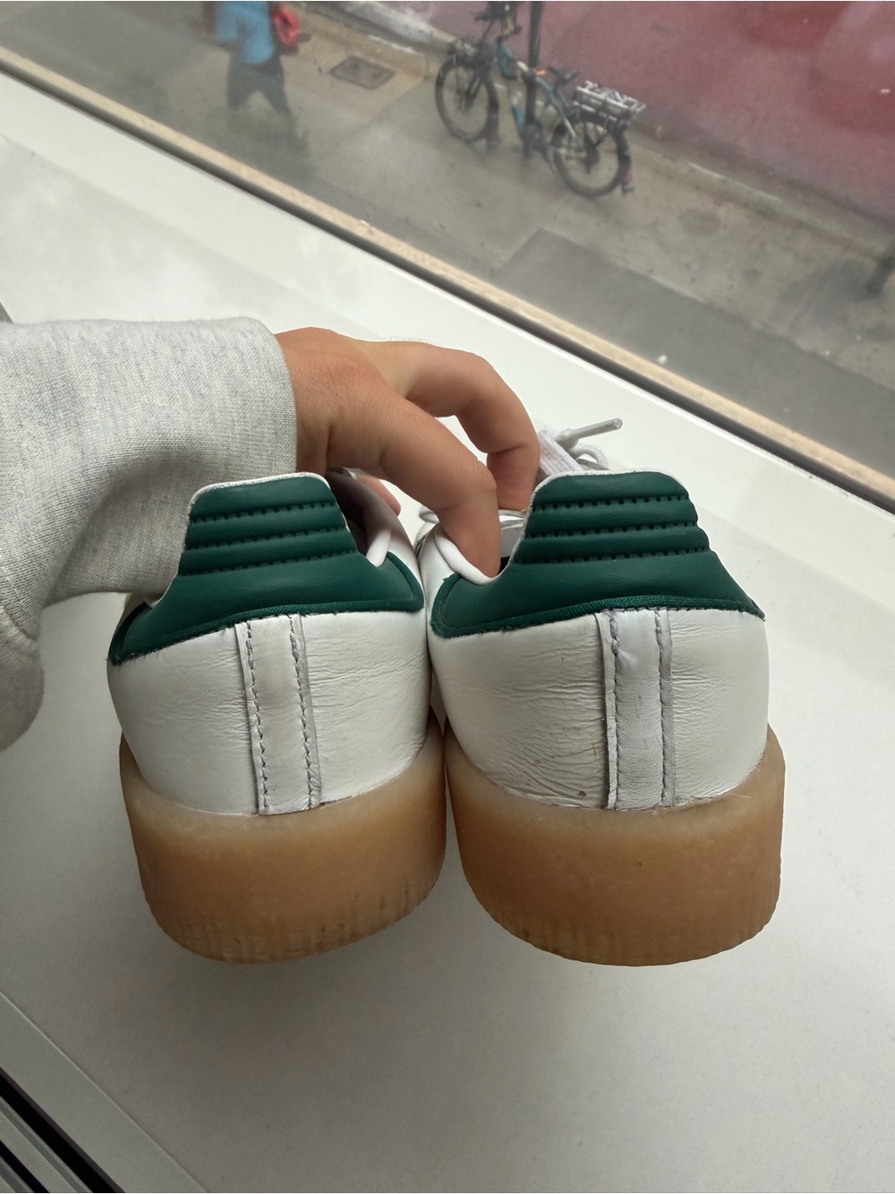adidas White & Green Sambae with Gum Sole - Picture 5 of 6